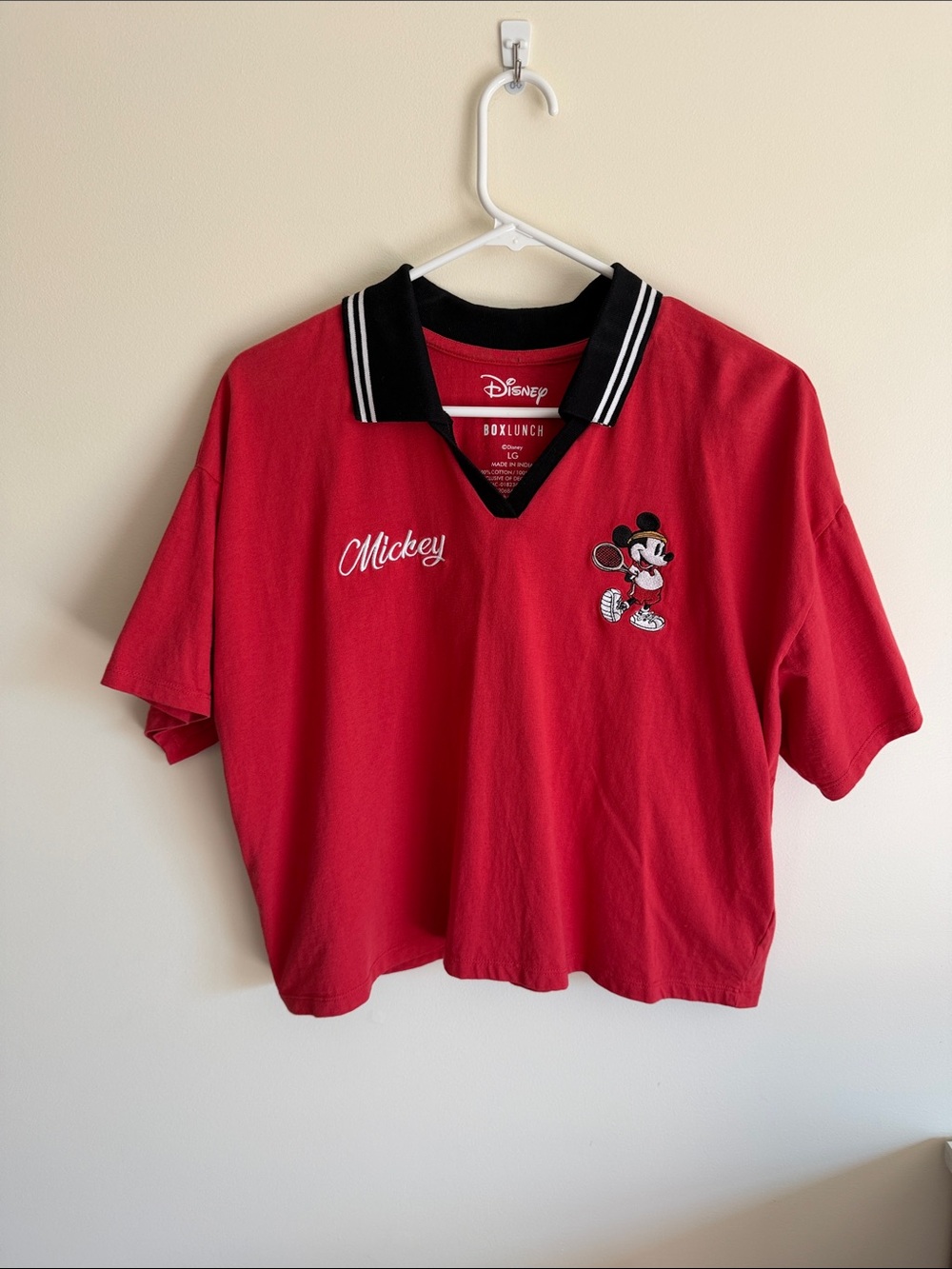 Disney BoxLunch Exclusive Mickey Mouse Tennis Cropped Polo-Tee